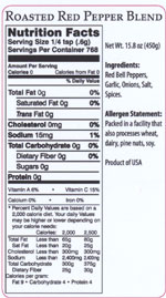 Gemini Forms creates food labels - here is an example